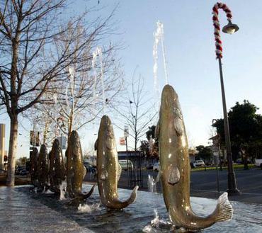 "Dancing Trout," by Patrick Collentine and Susan Larsen (421 Main St.)