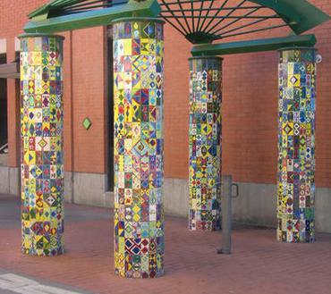 "Diamond Alley Arches," by Kathleen Nartuhi and David Barta (Salem Street Parking Structure)