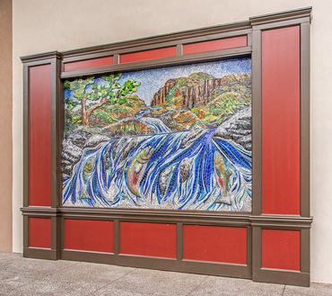 "Salmon Run Mosaic," by Dan Evers (Hotel Diamond, 220 W. 4th Street)