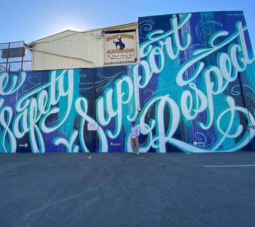 "Love Safety Support Respect," by Jed Speer (3rd & Wall)