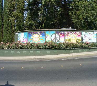 "Peaces' of Chico," by Gregg Payne and Youth Nexus students (E. 1st & Vallambrosa Ave.)