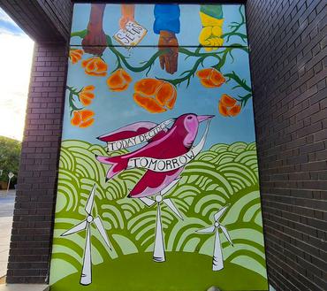 "Today Decides Tomorrow,' by Lulu Lynn Smith (Taylor Hall, E. 1st at Salem)